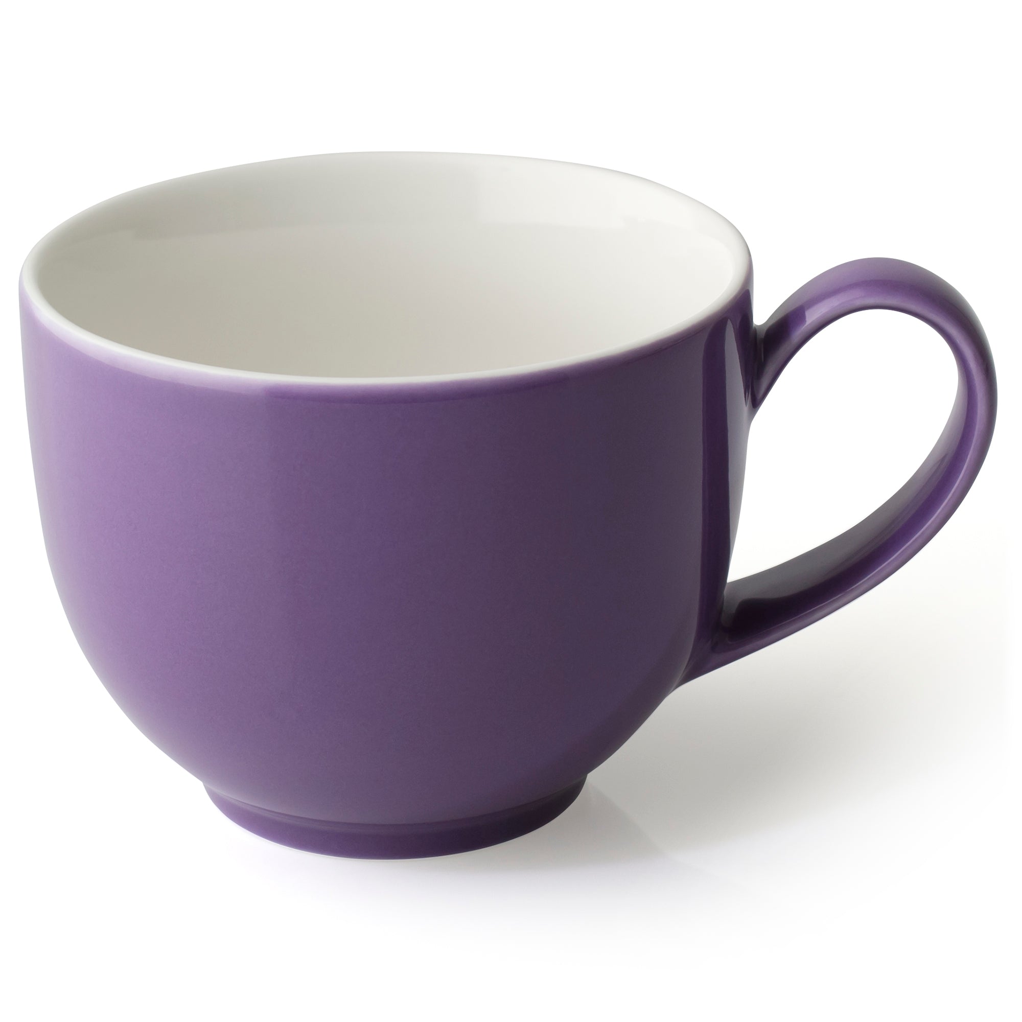 Tea Time Coffee & Tea Glass Cup With Spiral Handle - Pink & Purple