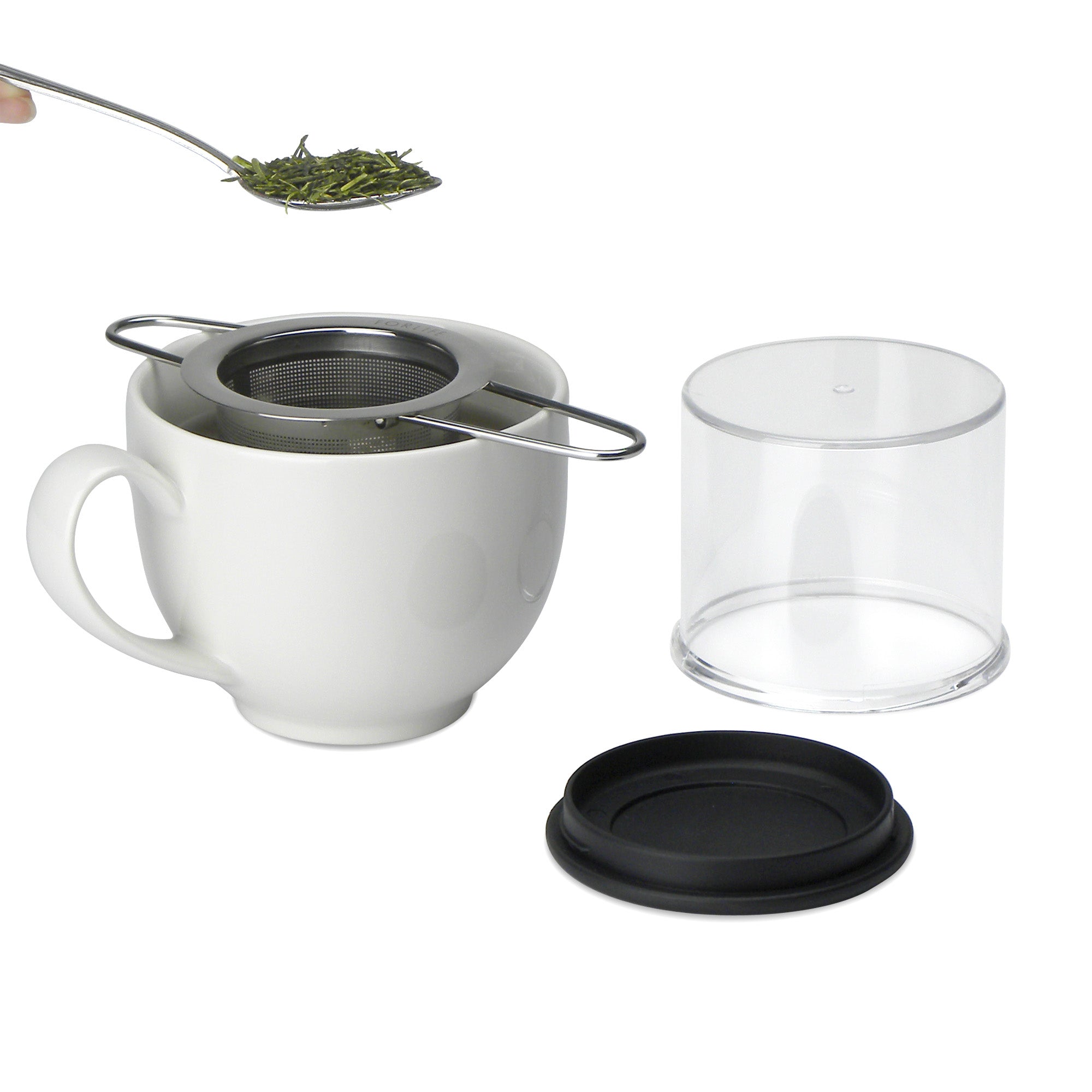 Folding Handle Tea Infuser with Carrying Case