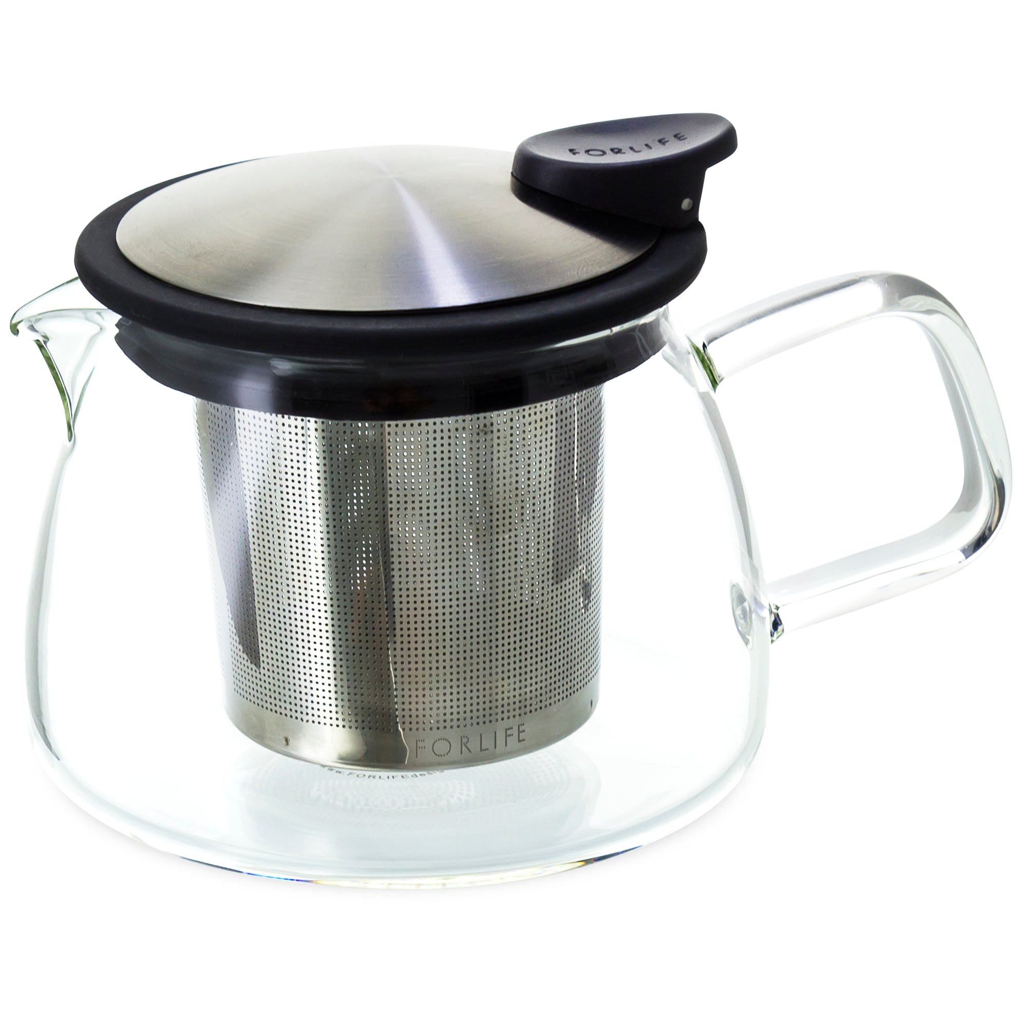 Bell Glass Teapot with Basket Infuser<br>14 oz.