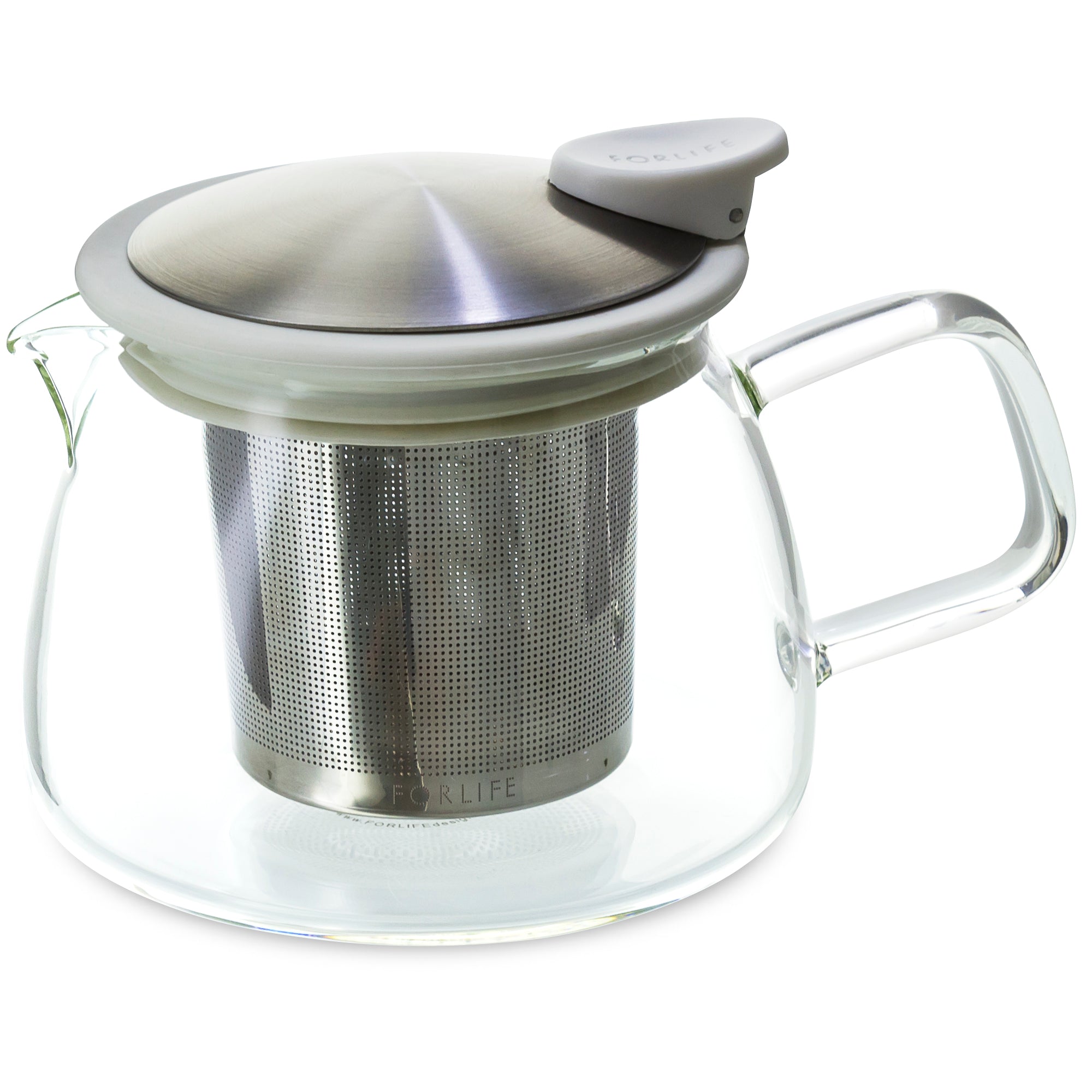 Bell Glass Teapot with Basket Infuser<br>14 oz.