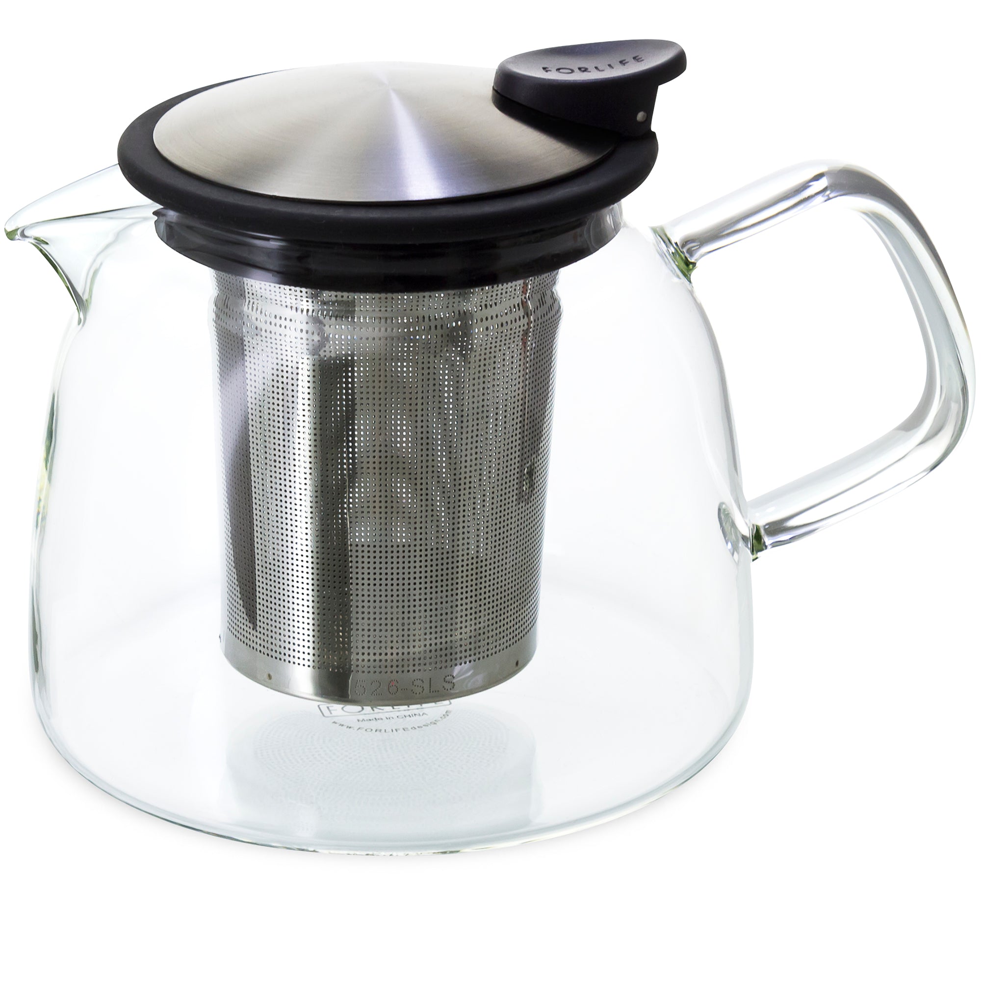 Bell Glass Teapot with Basket Infuser<br>24 oz.