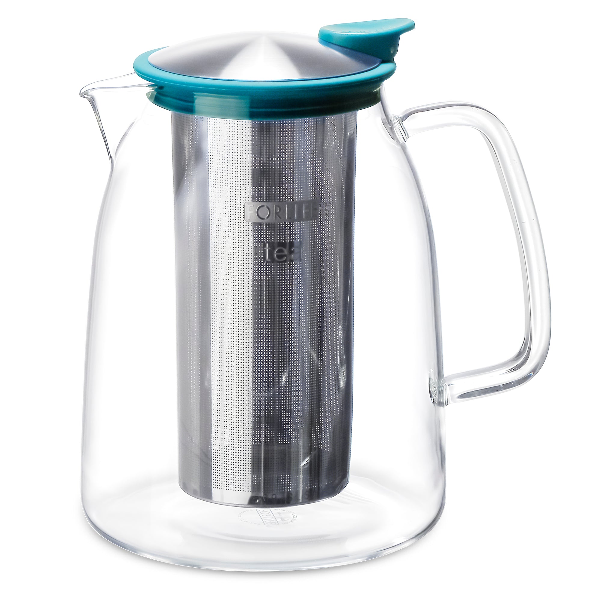 Mist Glass Iced Tea Jug with Basket Infuser, 68 oz.